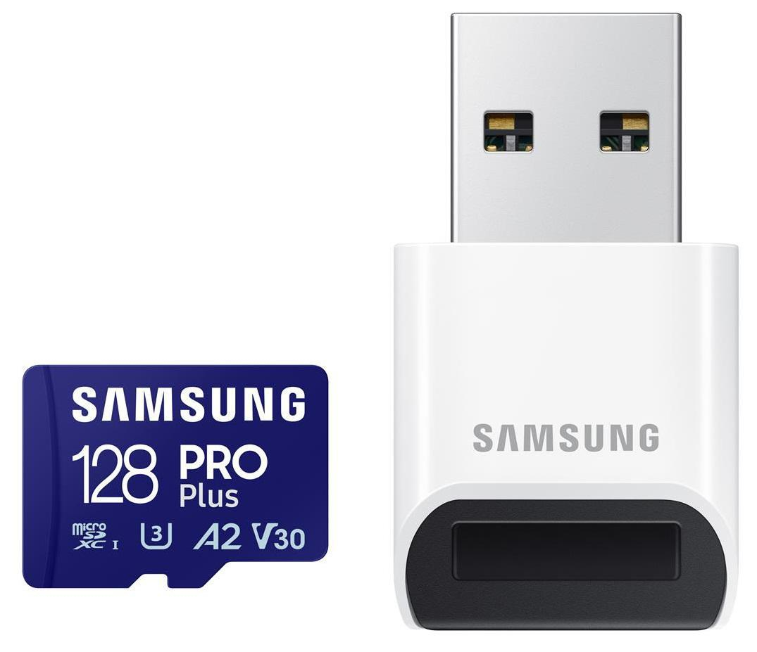 Samsung 128GB microSDXC PRO Plus 180MB/s z czytnikiem (2023) MB-MD128SB/WW