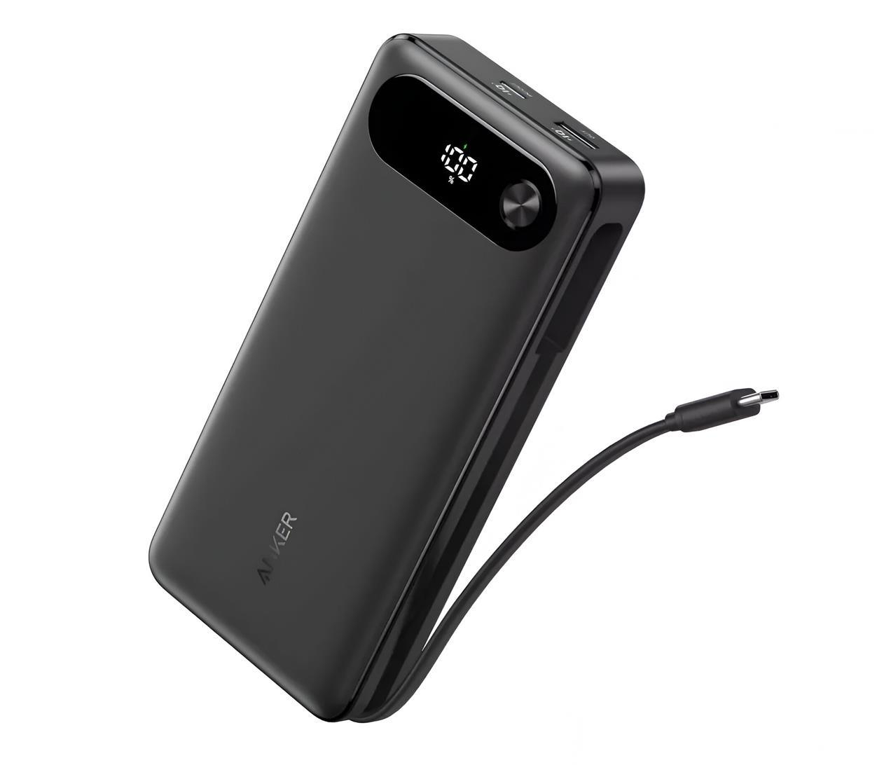 Anker Power Bank 20000mAh 87W z wbudowanym kablem USB-C
