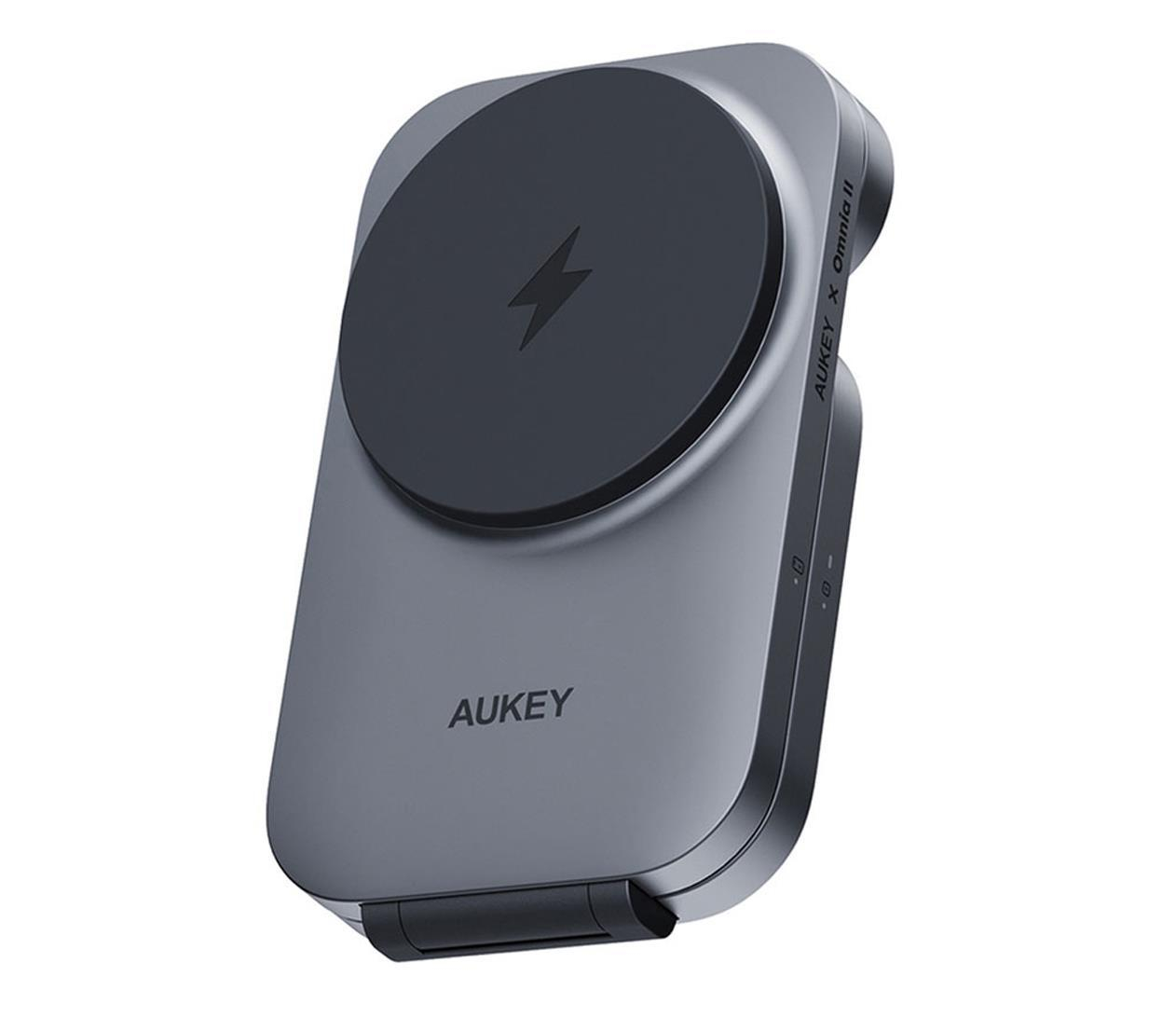 Aukey Ładowarka indukcyjna 3w1 Qi2.0 15W MagSafe/Magnetic