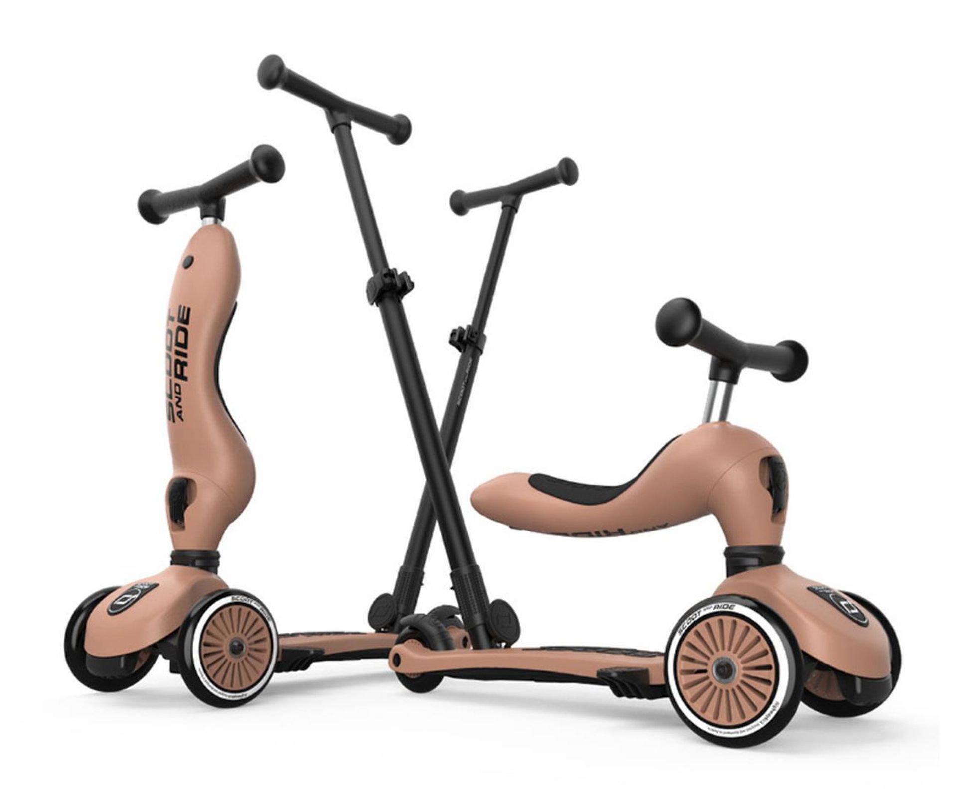 Scoot & Ride Highwaykick 1 Push and Go 2w1 Jeździk i hulajnoga Mocha