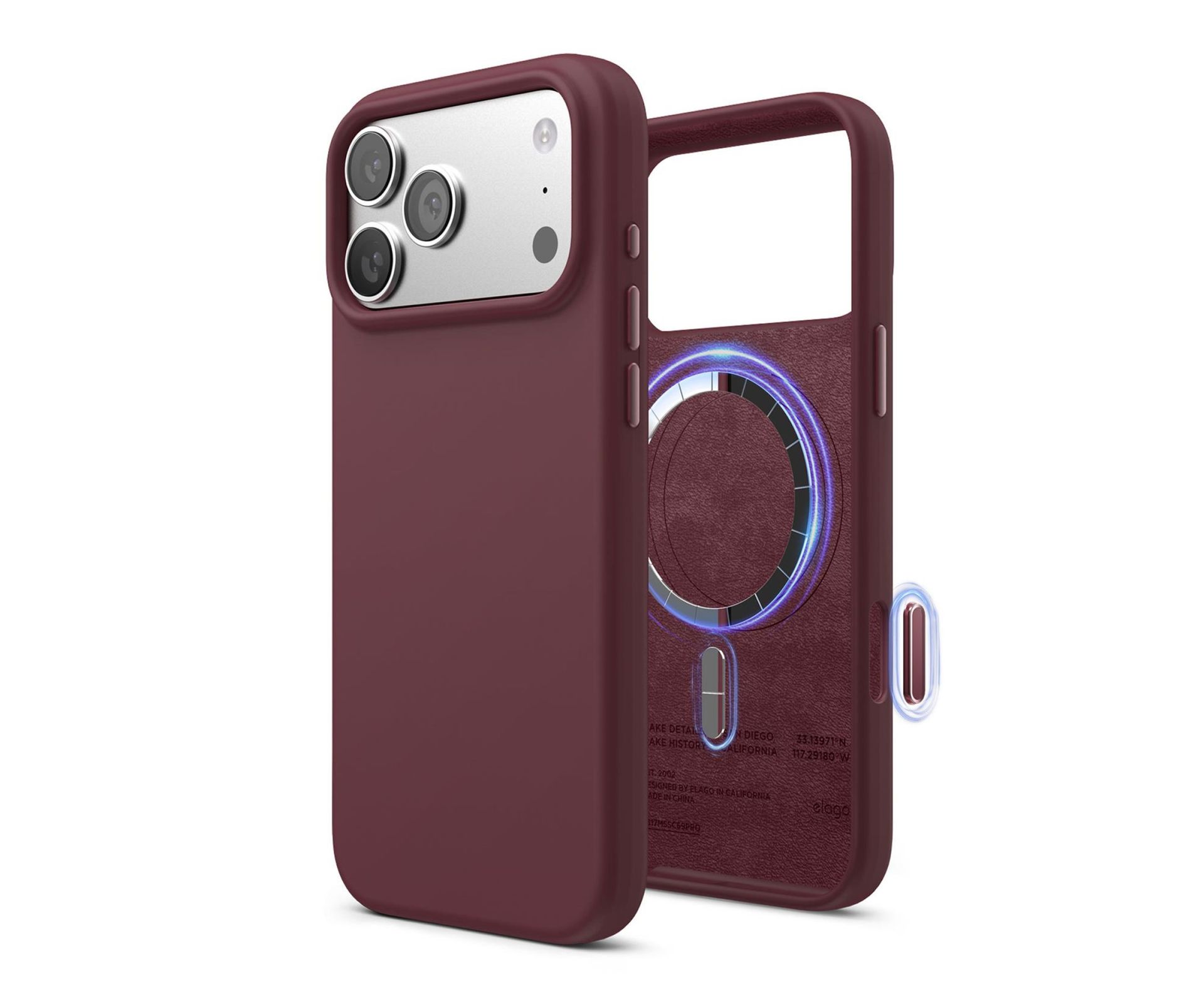 Elago Magsafe Silicon Case do iPhone 17 PRO Max Burgundy