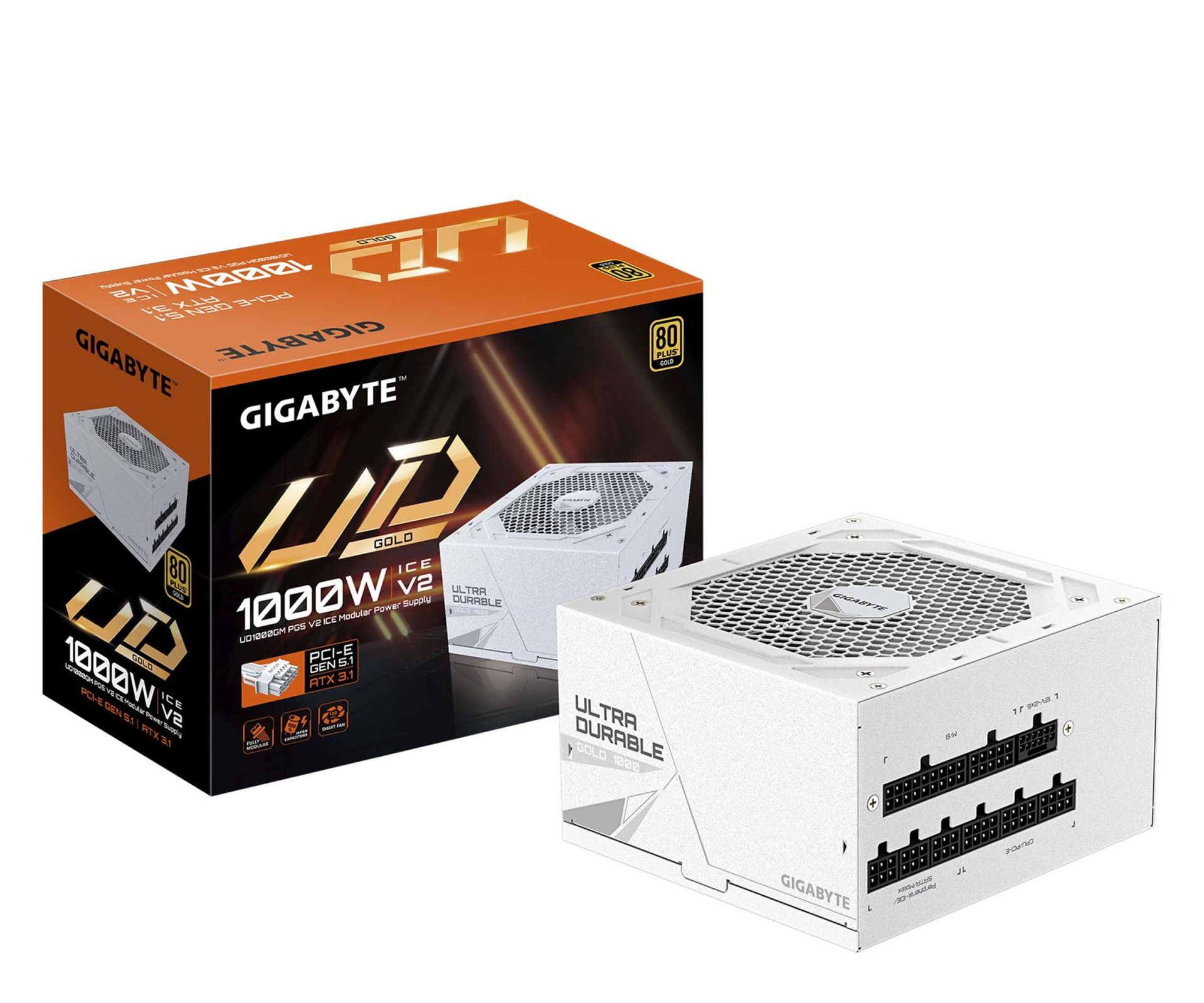 Gigabyte UD1000GM PG5 ICE 1000W 80 Plus Gold ATX 3.1 GP-UD1000GM PG5 ICE