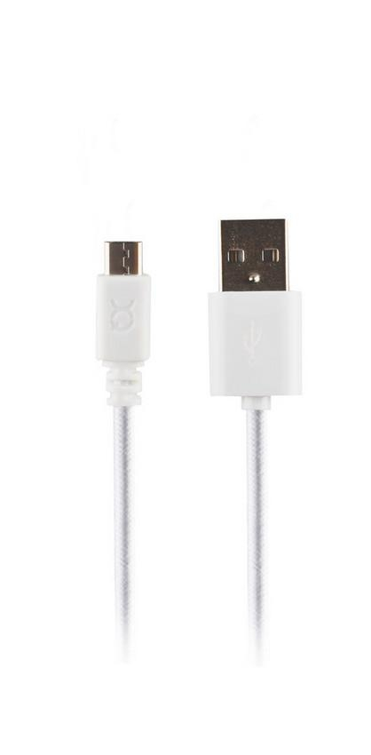 Xqisit KABEL USB-microUSB XQISIT 1.8m biały w oplocie #