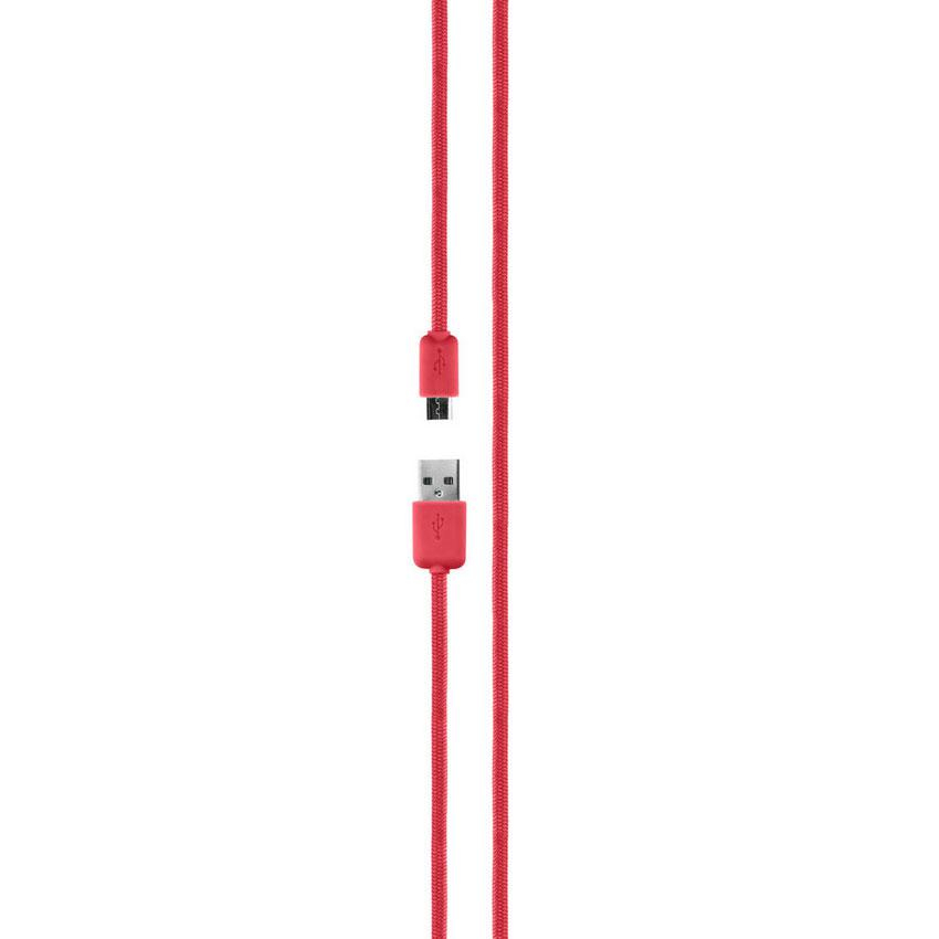 Xqisit KABEL USB-microUSB XQISIT 1.8m czerwony w oplocie #