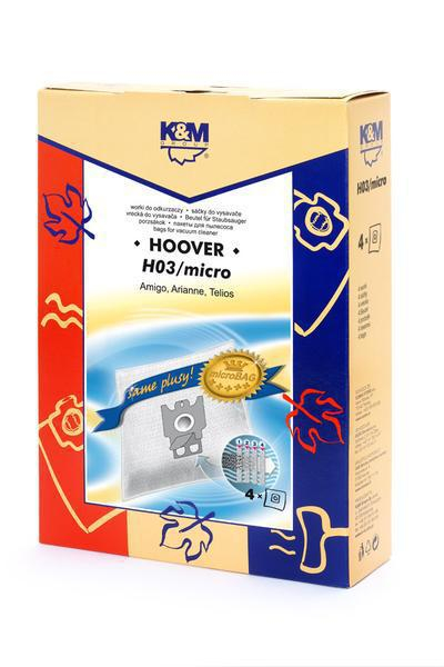 K&M Hoover H03 micro Worki do odkurzaczy 4 szt.