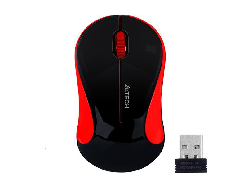 A4Tech MYSZ BEZPRZEWODOWA A4TECH V-Track Czarno-Czerwona A4TMYS46041