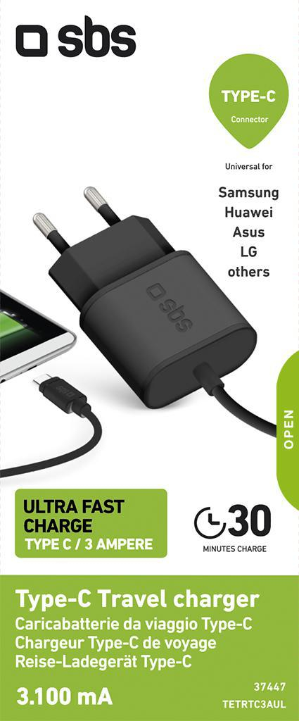 SBS Ładowarka Sieciowa z kablem USB-C SBS UFC 3.1A #