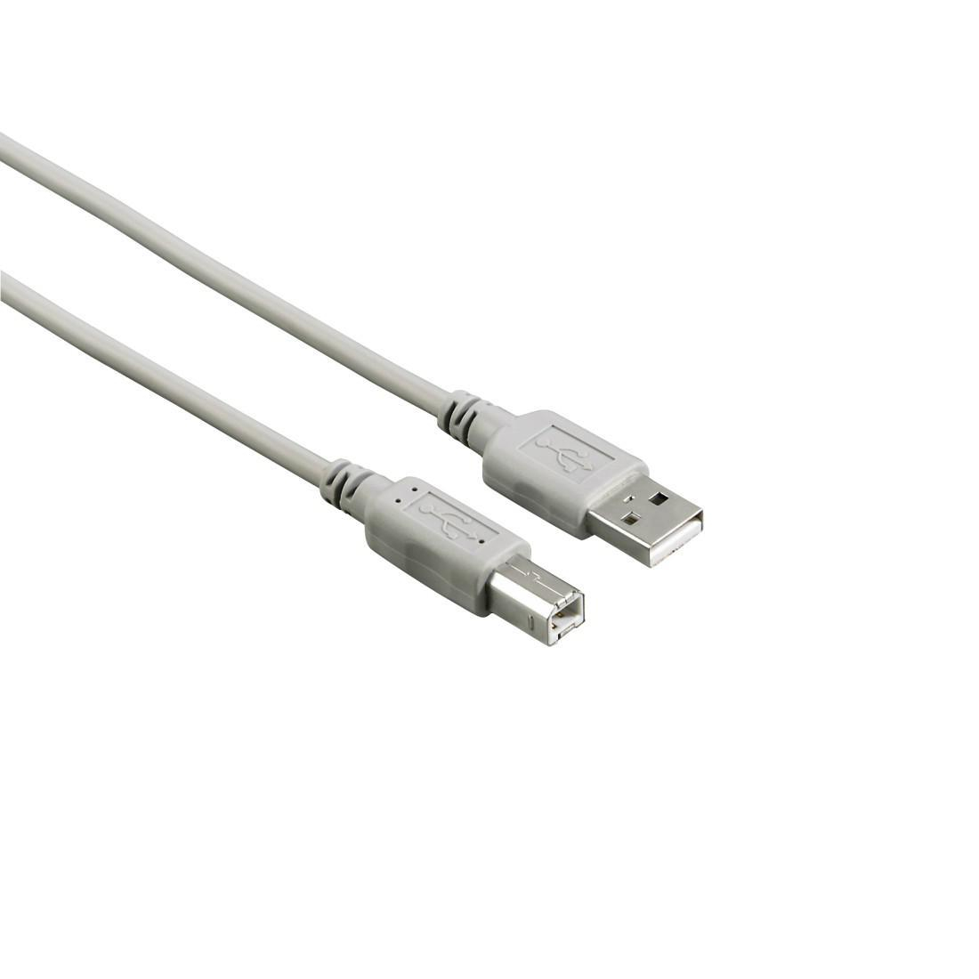 Hama Kabel do druk. HAMA USB 3m A-B Szary #