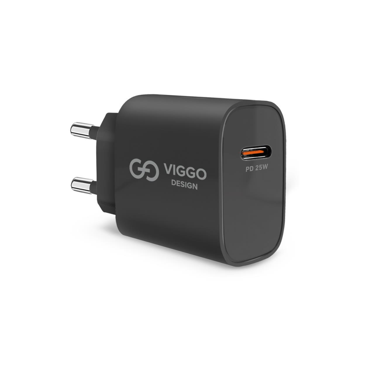 VIGGO DESIGN Ładowarka Sieciowa VIGGO PREMIUM 25W czarna ^
