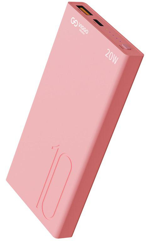 VIGGO DESIGN POWERBANK VIGGO 10.000 mAh PD 20W Różowy