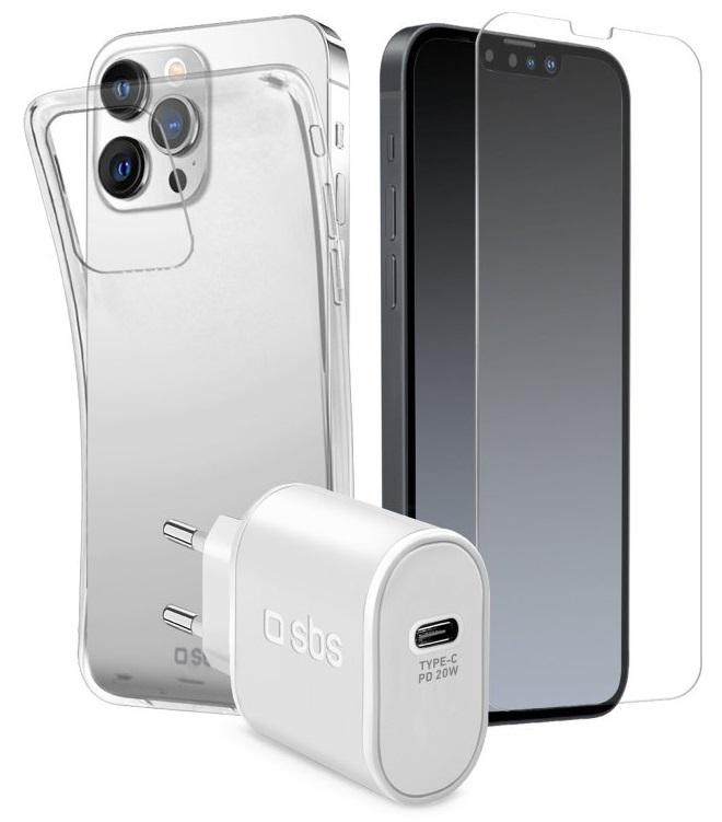 SBS Zestaw startowy do iPhone 13 Pro (ladowarka, etui, szklo)
