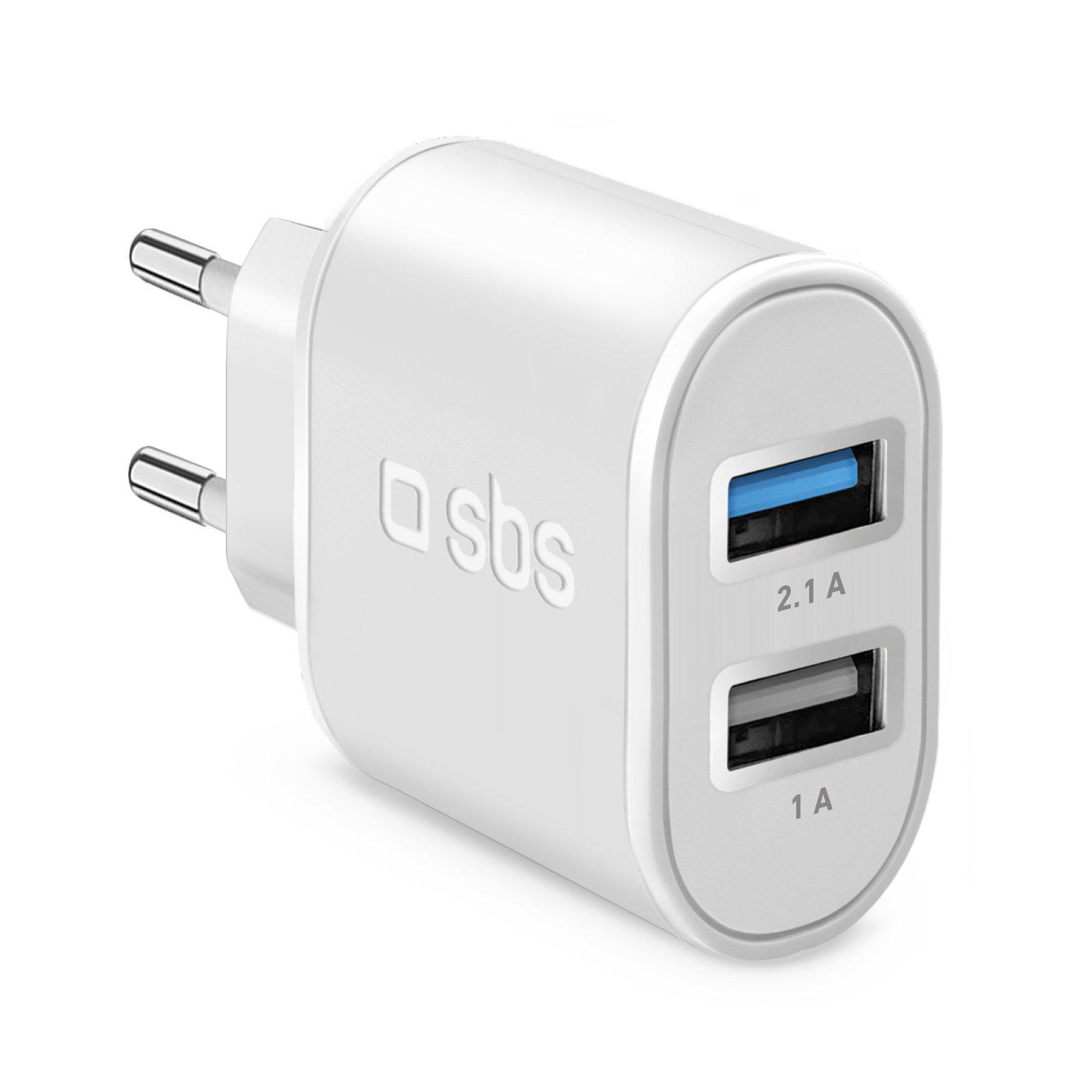 SBS Ładowarka Sieciowa SBS 2.1A FC 2xUSB biała #