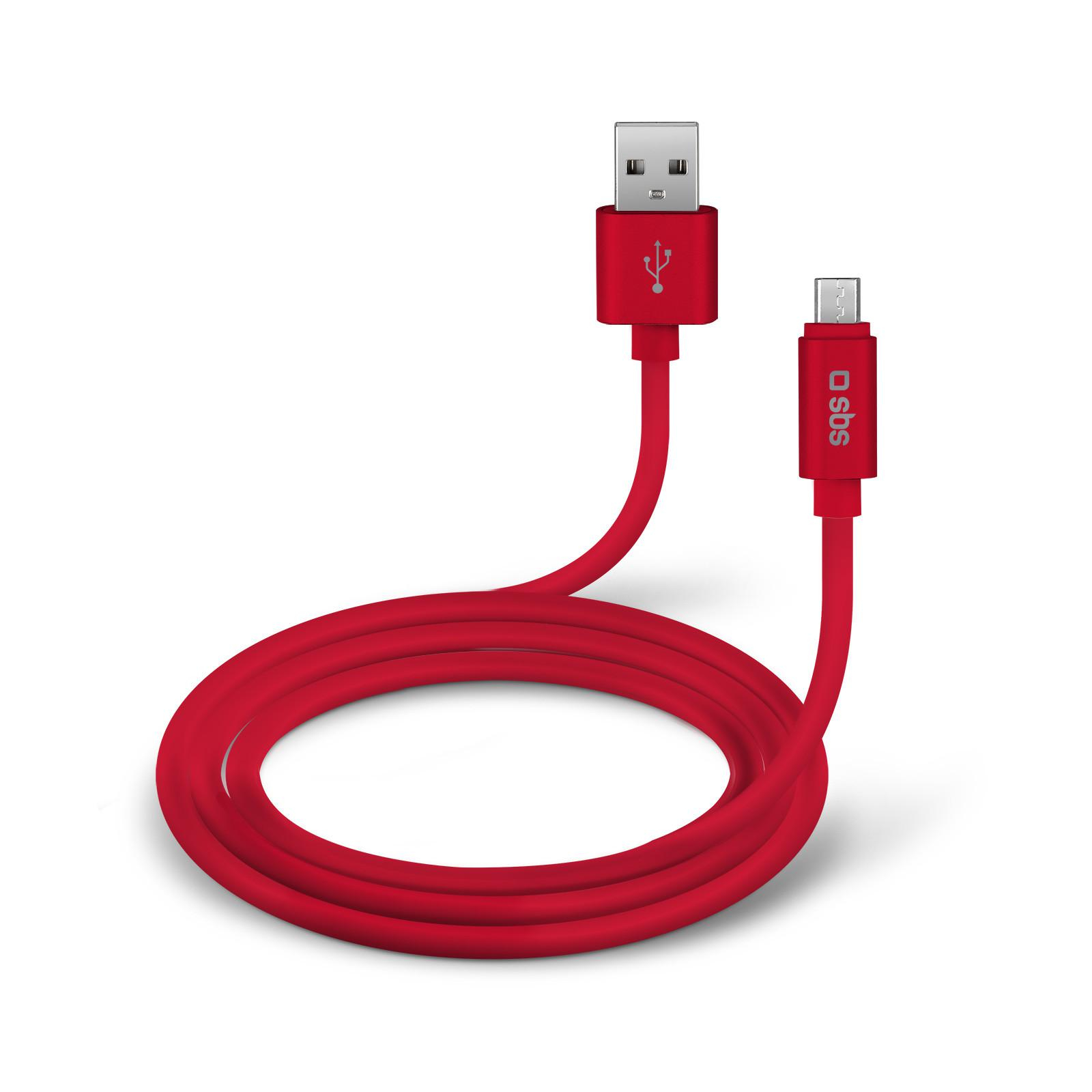 SBS Kabel USB-microUSB POLO SBS 1M czerwony #