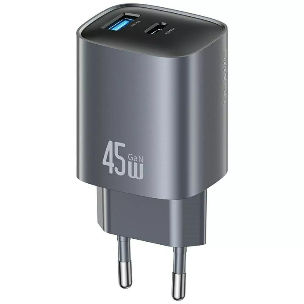 USAMS 45W GaN 1xUSB-A 1xUSB-C