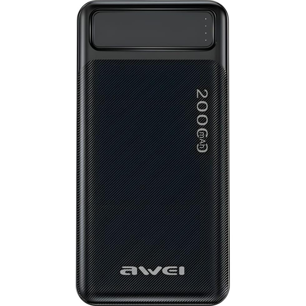 AWEI P6K 20000mAh czarny/black 2xUSB/Micro-USB