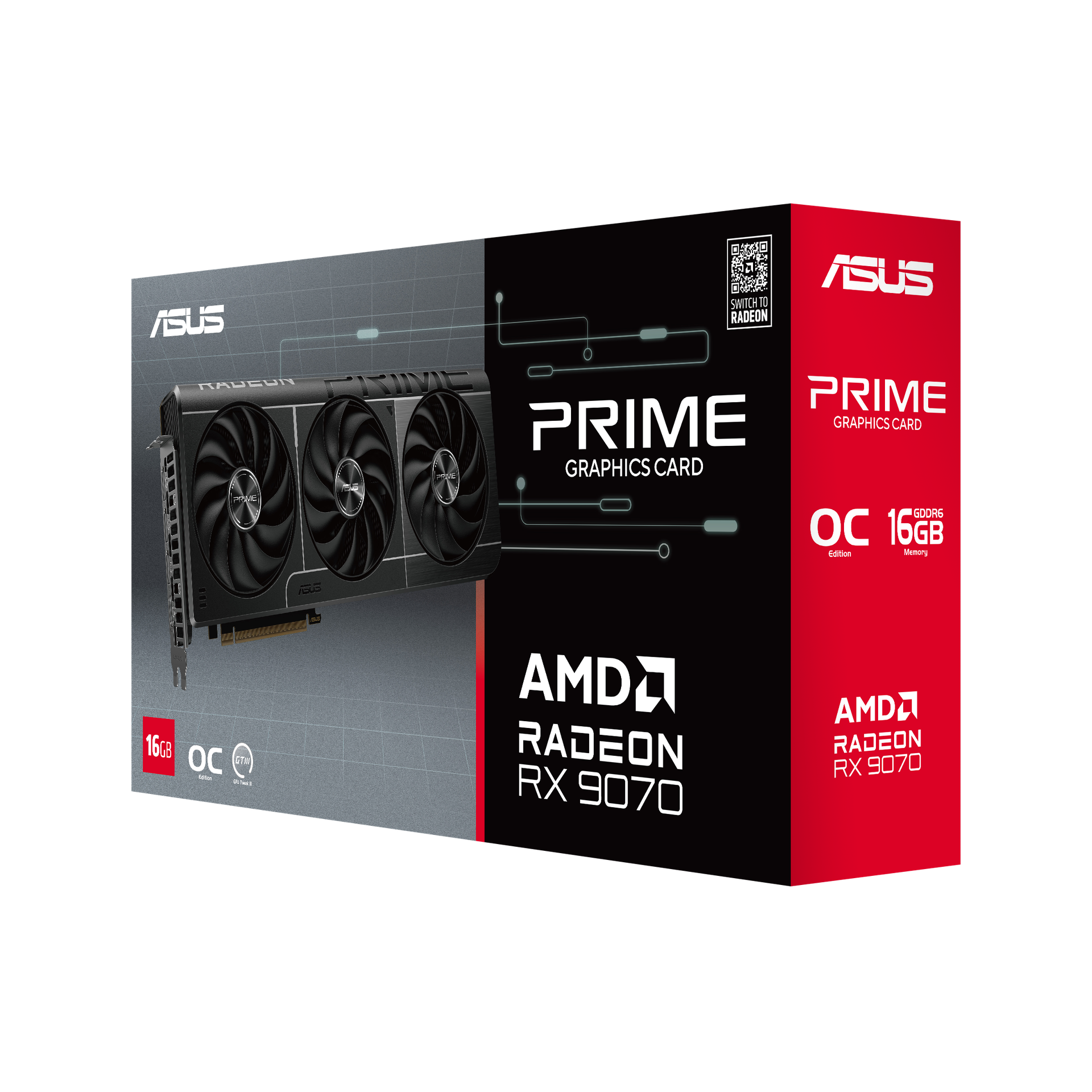 ASUS Radeon RX 9070 PRIME 16GB OC EVO PRIME-RX9070-O16G
