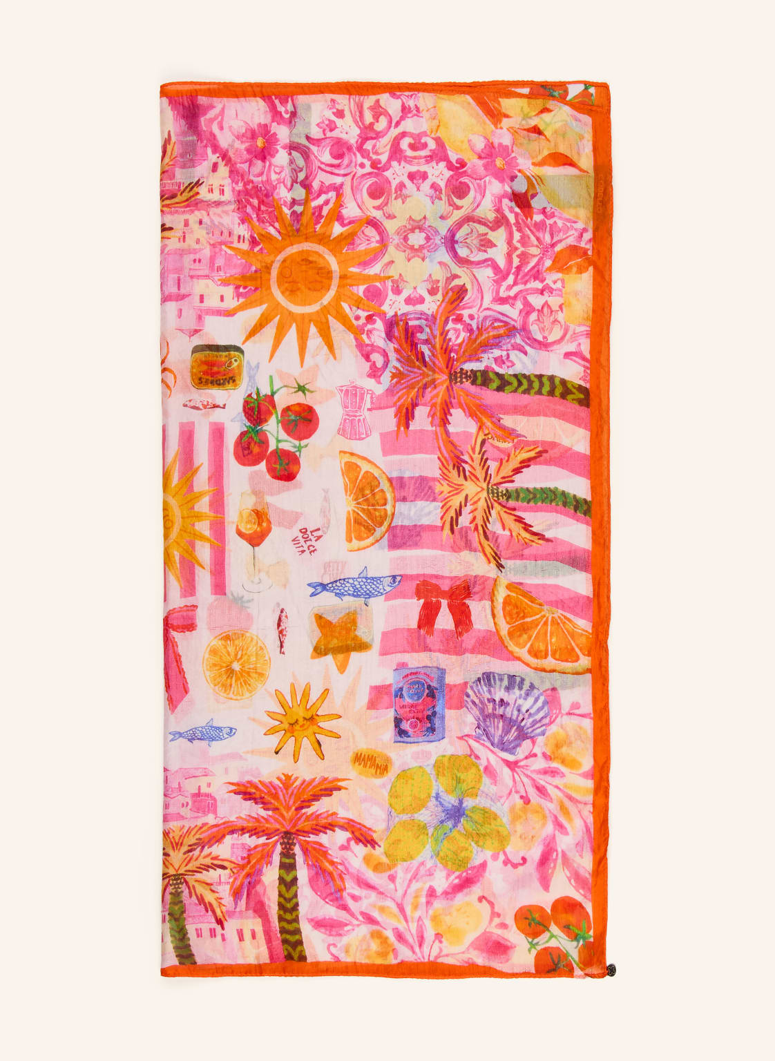 Codello Szalik Jedwabny pink