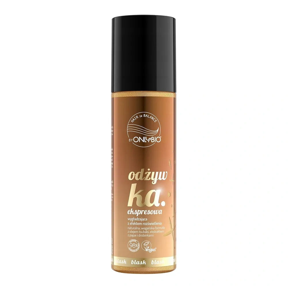 OnlyBio Hair In Balance wygładzająca odżywka ekspresowa bez spłukiwania z efektem rozświetlenia 200 ml