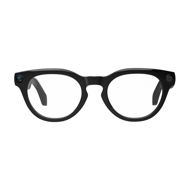 Okulary smart COLMI V03 z aparatem 8 MP, funkcją audio, Bluetooth 5.3, stopniem ochrony IP65 – wersja: Blue Light, okrągła oprawka