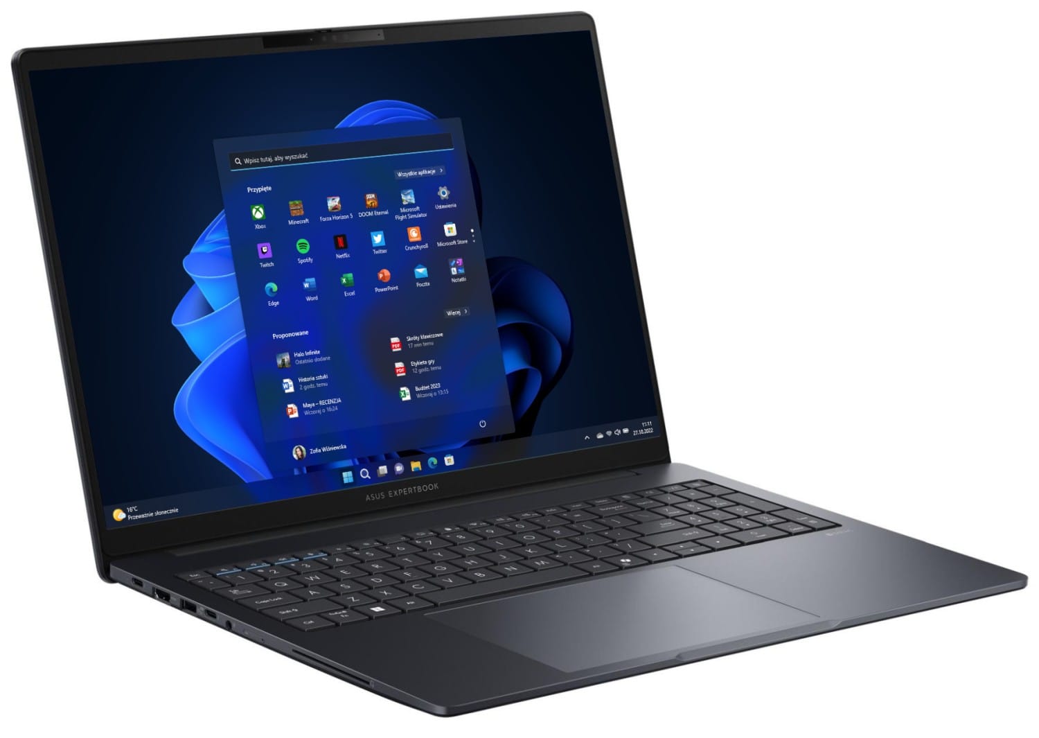 ASUS ExpertBook B3605CCA-MB2006X - Ultra 7 255H 16'' 16GB 1TB W11P 90NX08N1-M029F0
