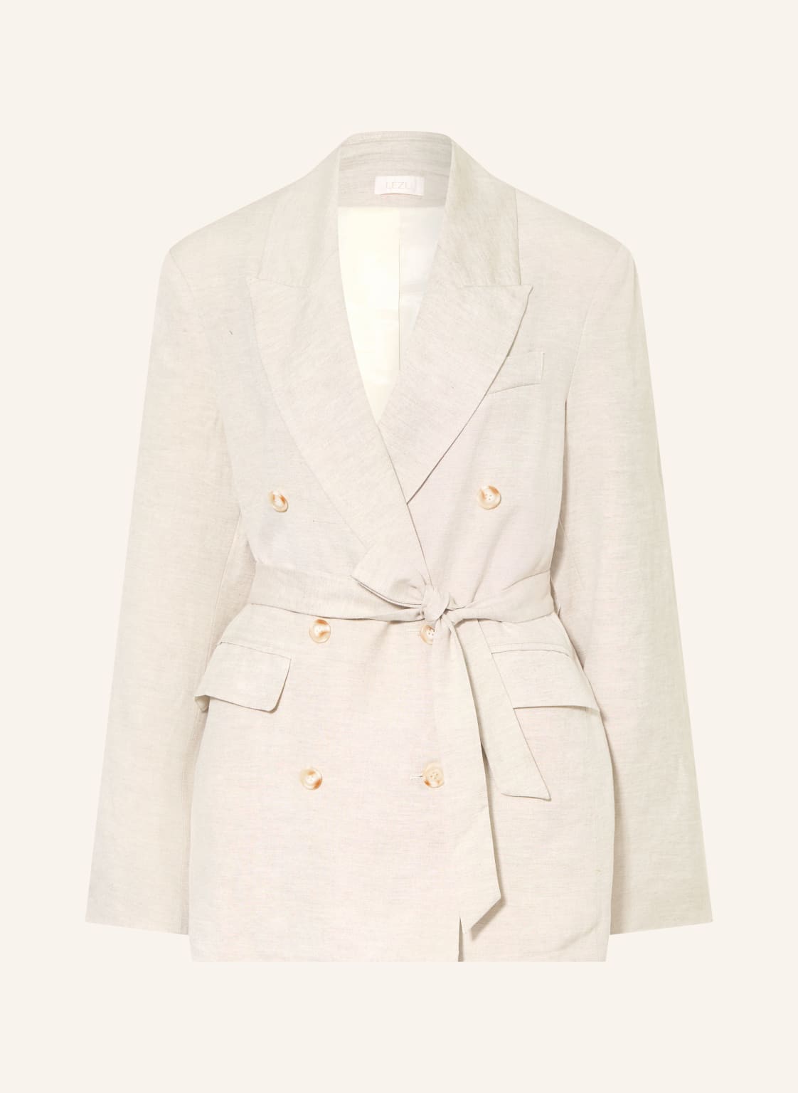 Lezu Marynarka Lia Z Lnu beige
