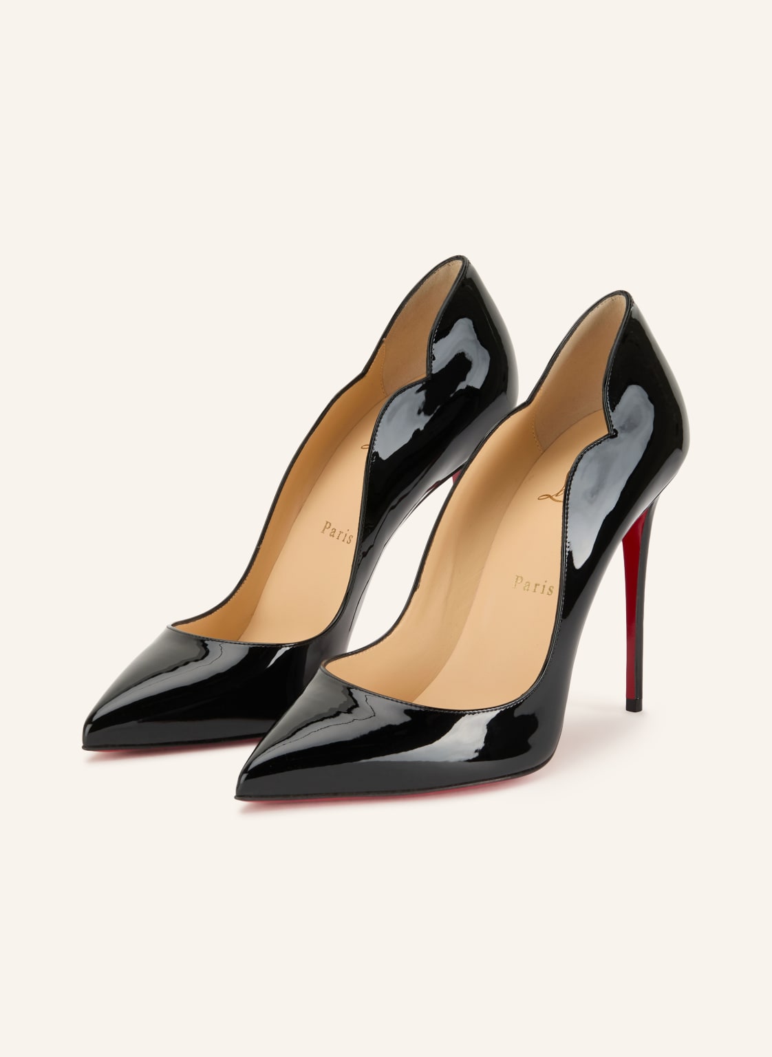 Christian Louboutin Lakierowane Czółenka Hot Chick schwarz