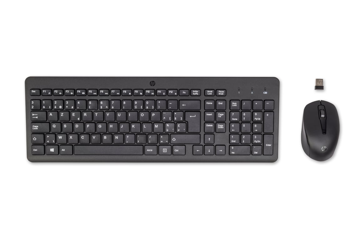 HP 330 Wireless Mouse and Keyboard Combination Uniwersalne RF Wireless AZERTY Belgijski Czarny 2V9E6AA#AC0