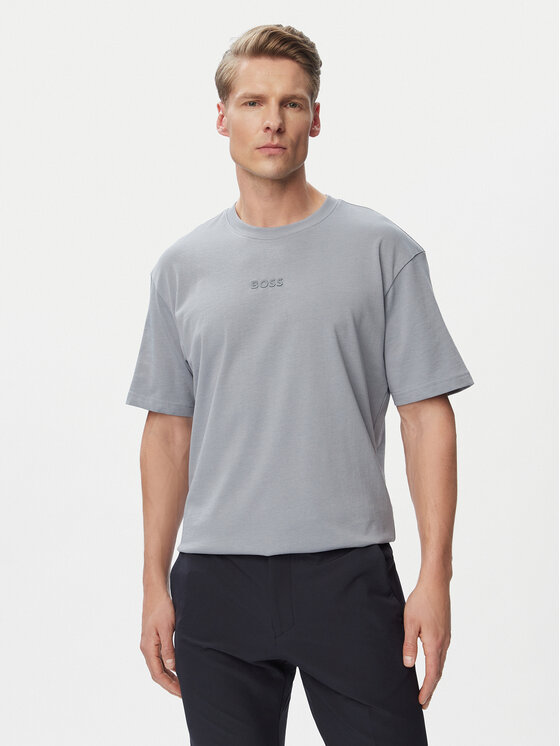 BOSS T-Shirt 50519368 Szary Regular Fit