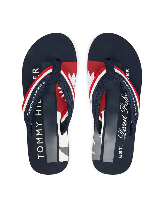 Tommy Hilfiger Japonki Patch Hilfiger Beach Sandal FM0FM05903 Granatowy