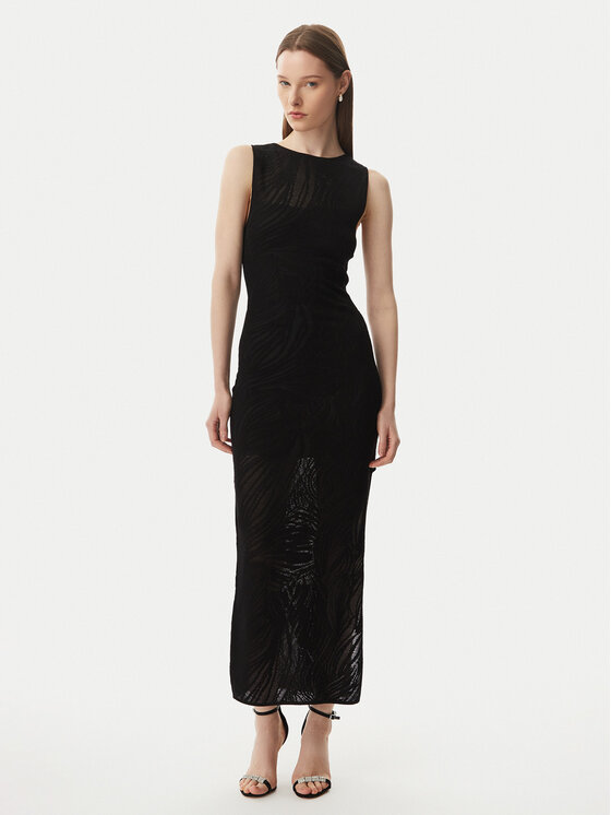 Guess Sukienka dzianinowa W6GKAX Z0981 Czarny Slim Fit