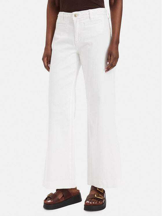 Guess Jeansy W6GB15 W1886 Kremowy Wide Leg