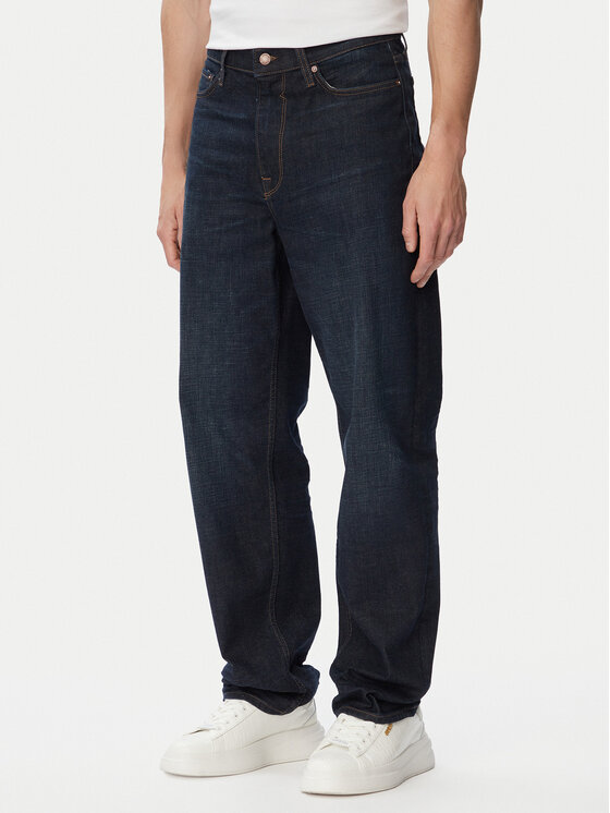 Guess Jeansy M6GA0P D1092 Granatowy Baggy Fit