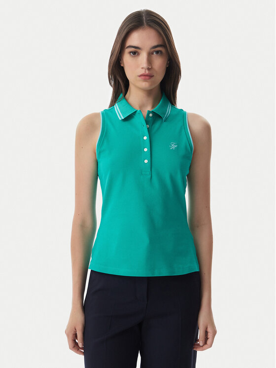 Tommy Hilfiger Polo 1985 WW0WW49561 Zielony Slim Fit