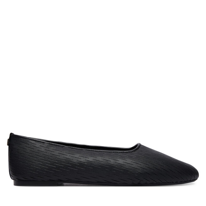 Baleriny Calvin Klein Oblique Ballerina Cut Lth HW0HW03033 Czarny