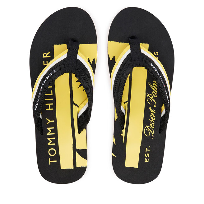 Japonki Tommy Hilfiger Patch Hilfiger Beach Sandal FM0FM05903 Czarny