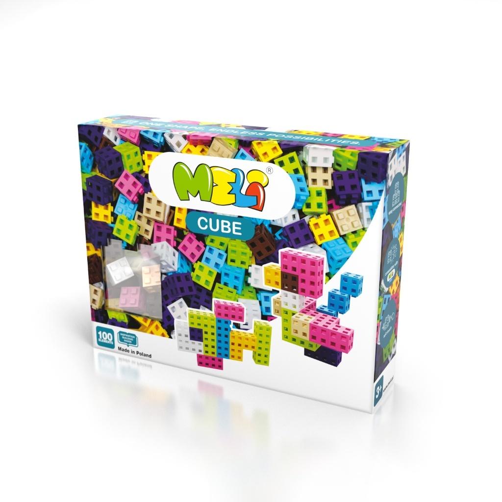 Klocki konstrukcyjne Meli Cube Pink 100szt