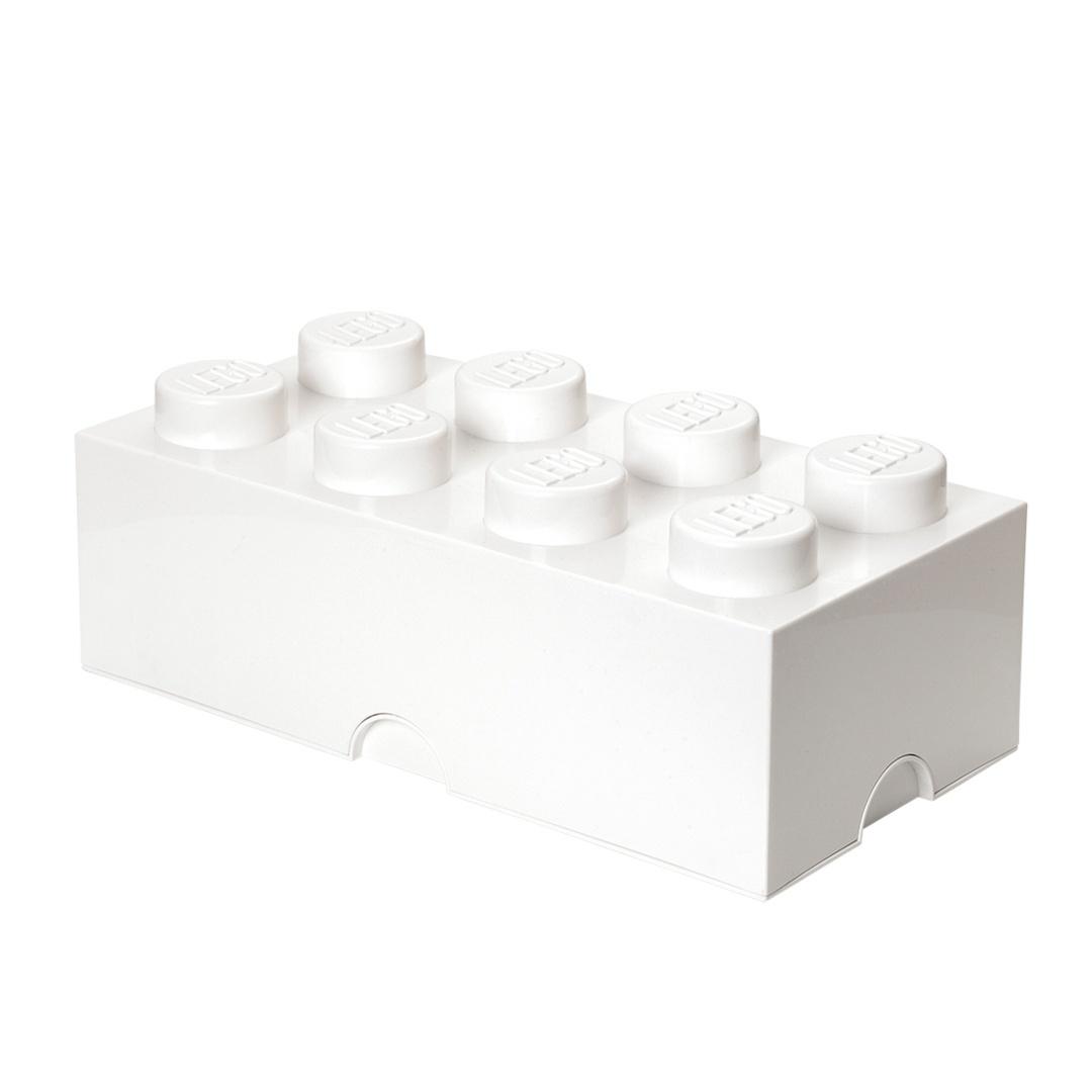 LEGO pojemnik klocek ósemka biały