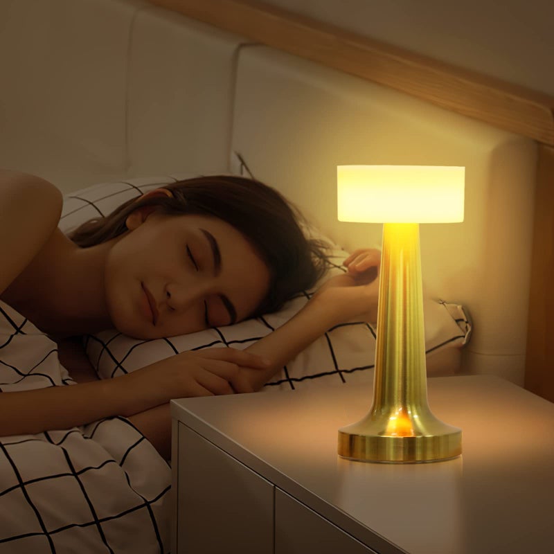 Bezprzewodowe, ładowalne lampki nocne, przenośna lampka nocna, lampa stołowa do restauracji i na podwórko, 3 kolory, czujnik dotykowy