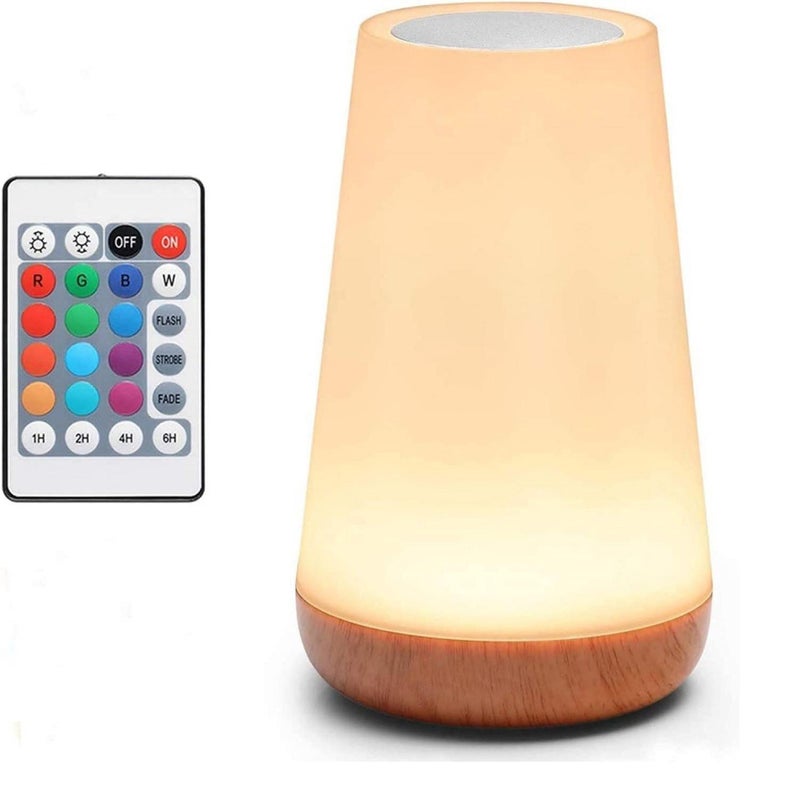 Regulowana lampa nocna LED, wielokolorowa RGB, lampka nocna dla dzieci, ładowana przez USB, do sypialni, salonu lub na camping
