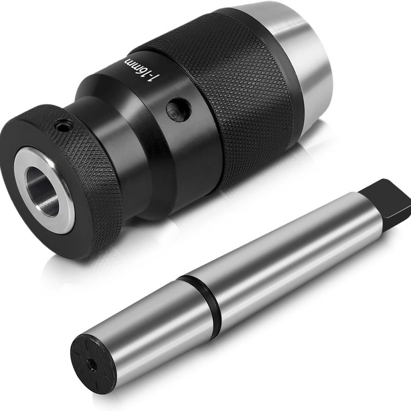 Bezkluczykowy uchwyt wiertarski 1-16mm z automatycznym zaciskiem, super precyzyjny, MT2 - B18 wał do tokarki MK2