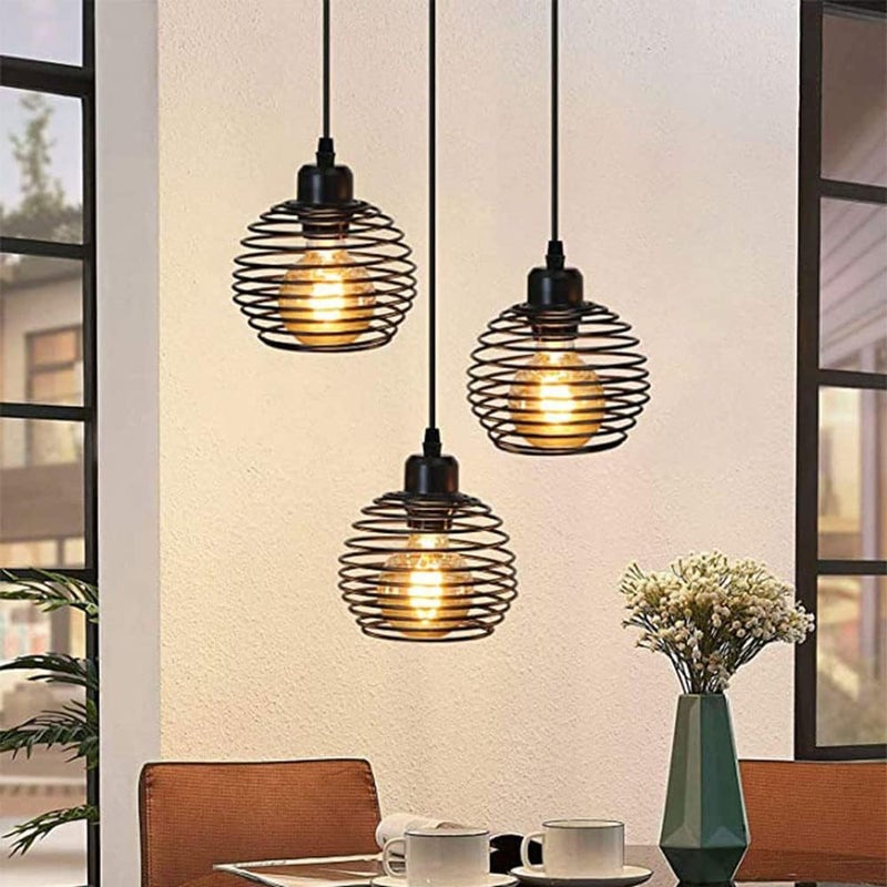 Retro industrialny żyrandol o pustym designie. Plafon E27 do salonu, baru lub korytarza. Dostarczany bez żarówki.