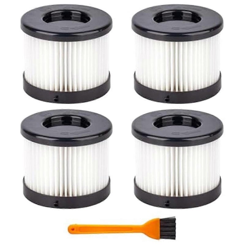 Zestaw 4 suchych filtrów HEPA 49-90-0160 do odkurzacza kompaktowego Milwaukee 49-90-0160 0882-20 M18 z 1 filtrem do czyszczenia.