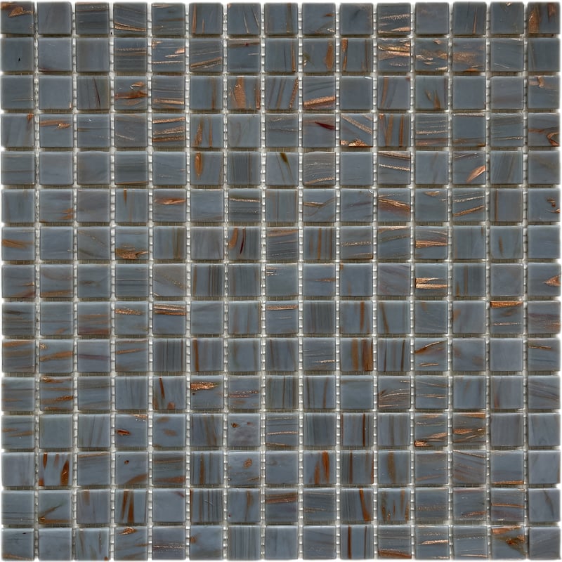 Mozaika na siatce ze szkła szarego i złotego do łazienki, basenu i kuchni – grubość 4 mm – 1 m²