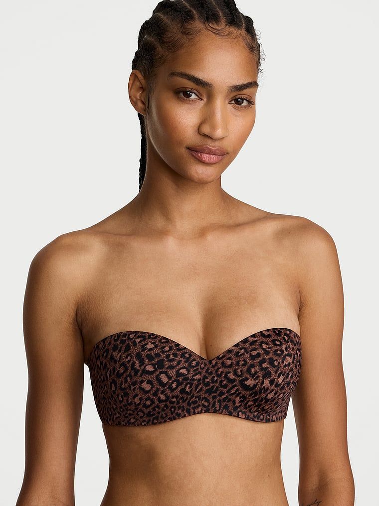 Victoria's Secret Bare Biustonosz lekko usztywniany bez ramiączek Sweetheart Strapless