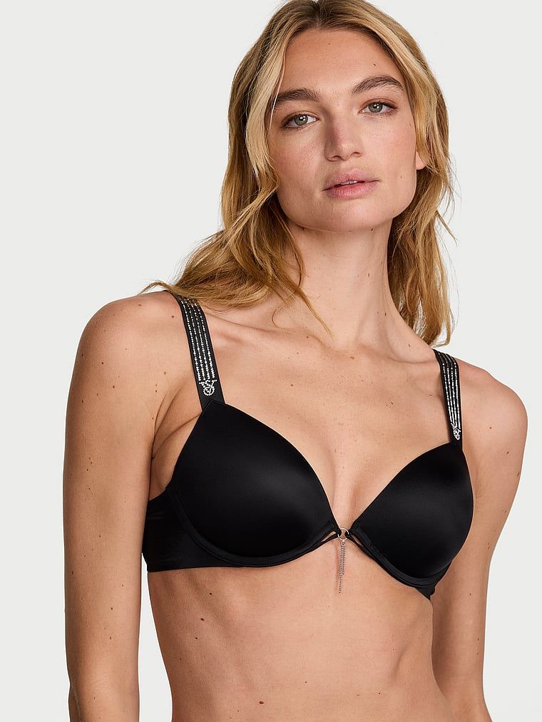 Very Sexy Biustonosz push-up z błyszczącymi ramiączkami Ombre Shine Strap