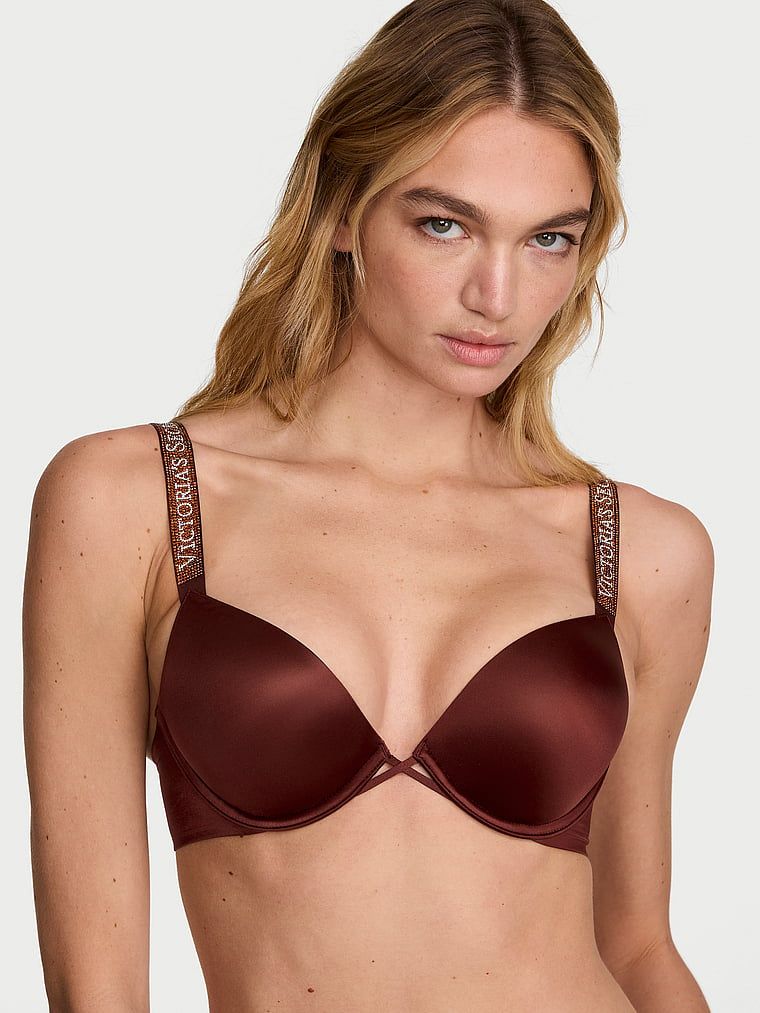 Very Sexy Biustonosz push-up powiększający o 2 rozmiary Bombshell Shine Strap