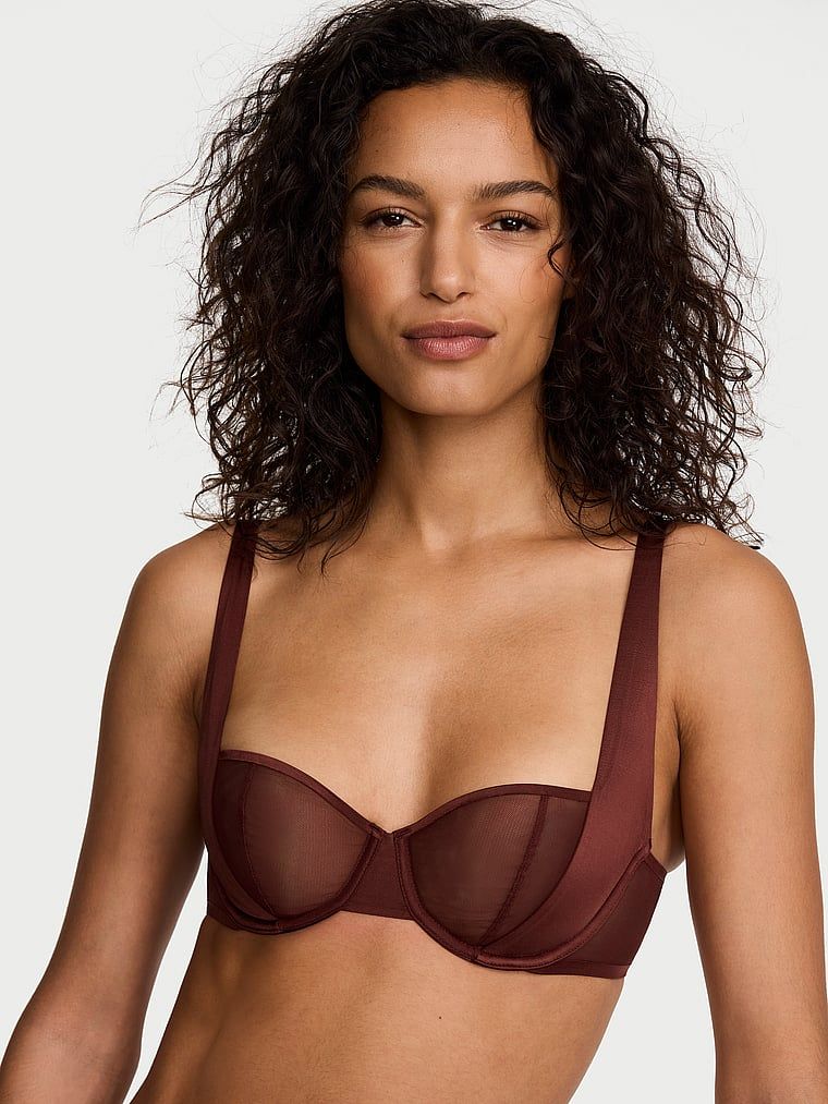Very Sexy Biustonosz nieusztywniany balkonetka Sheer Reveal