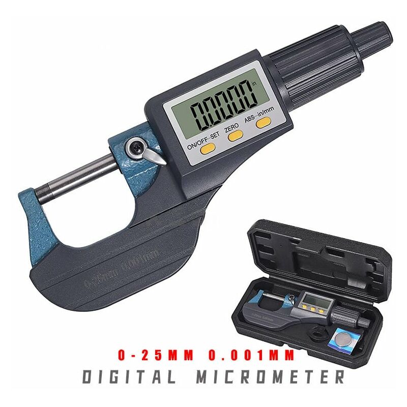 Mikrometr elektroniczny Mikrometr Grubość ścianki Mikrometr Mikrometr cyfrowy 0-25mm 0.001MM
