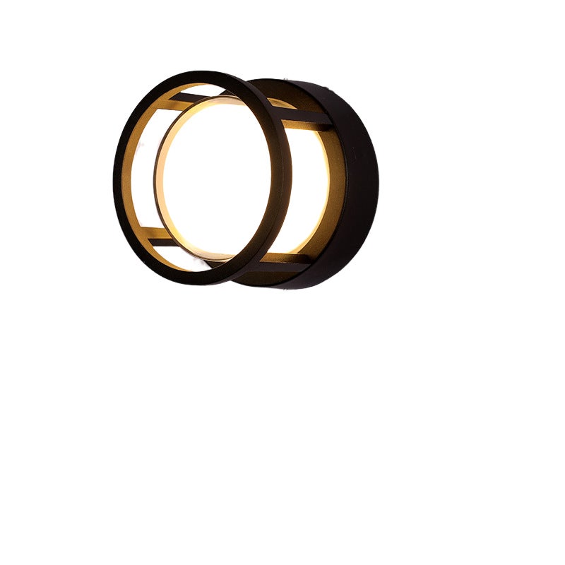 Okrągła, zewnętrzna lampa stojąca LED 18 W, aluminium IP65, oświetlenie ogrodowe, ciepła biel, na ścieżki i tarasy, czarna