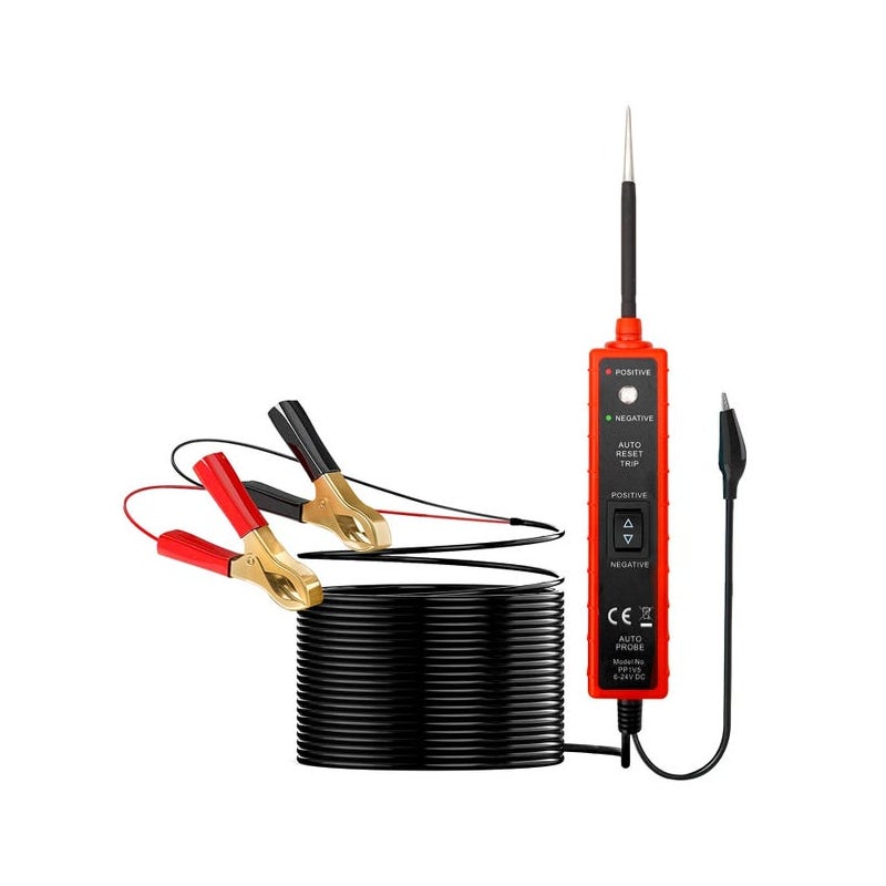 Tester obwodów elektrycznych samochodowych DC 6-24V, detektor obwodów, analizator obwodów, sonda zasilania, tester ciągłości